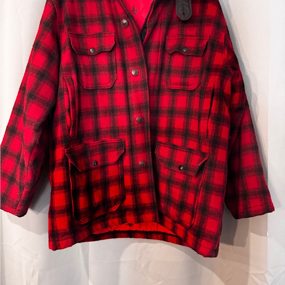 Woolrich Red and Black Plaid Utility Jacket